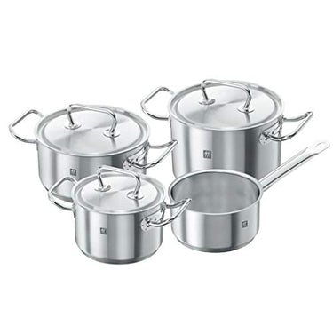ZWILLING Twin Classic 4-piece cookware set with 3 lids, suitable for induction cookers, stainless steel on sale